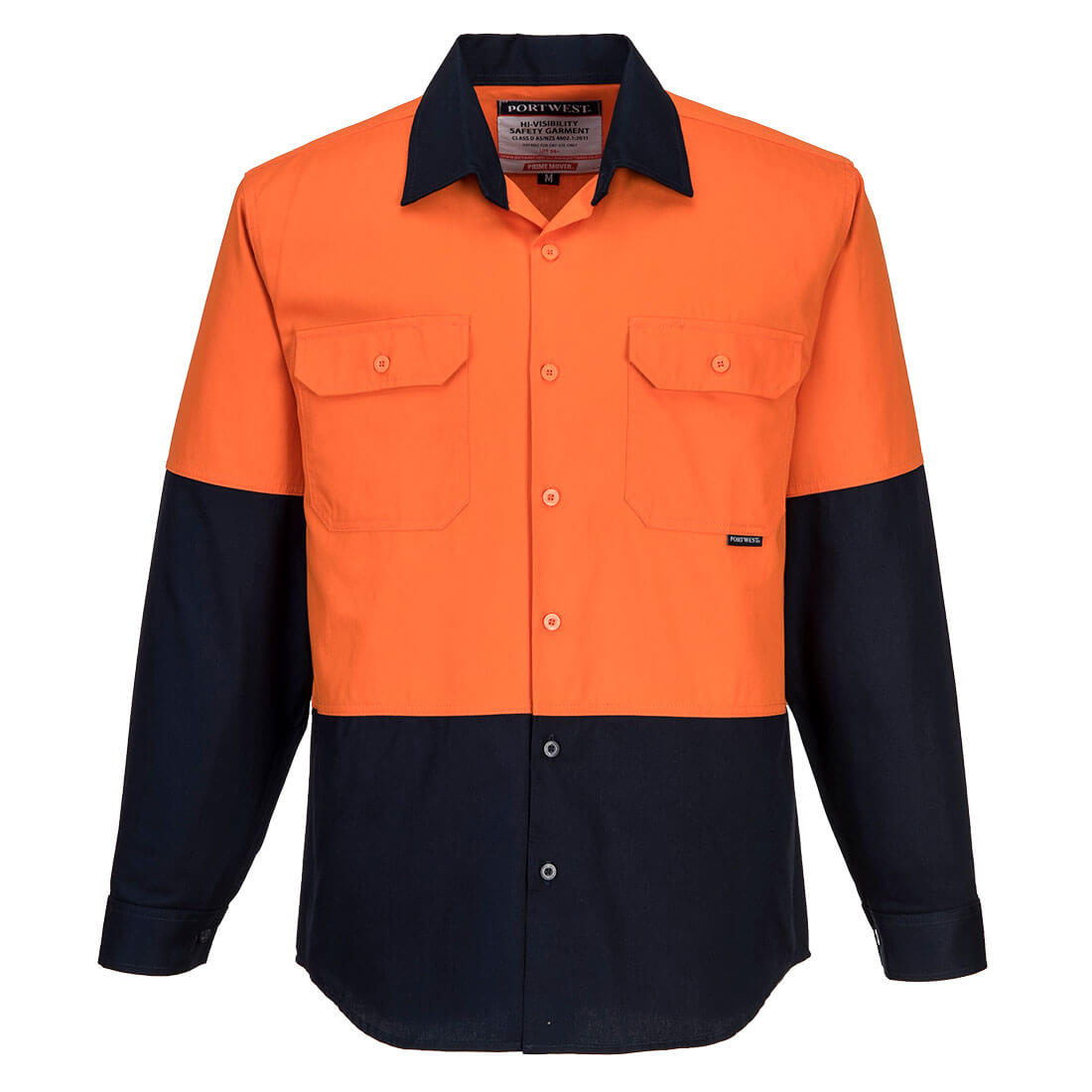 MS901 Hi Vis Two Tone Regular Long Sleeve Shirt