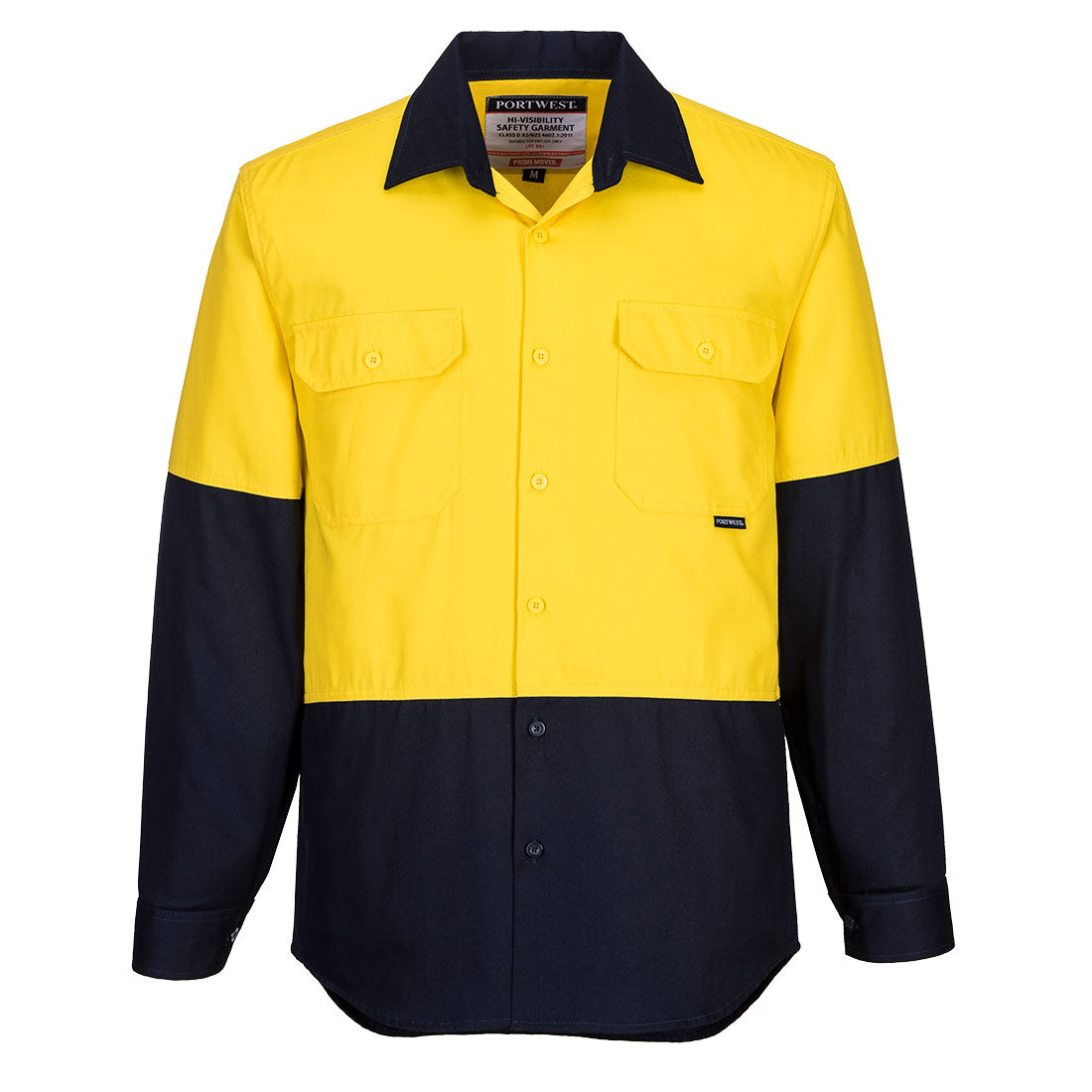 MS901 Hi Vis Two Tone Regular Long Sleeve Shirt