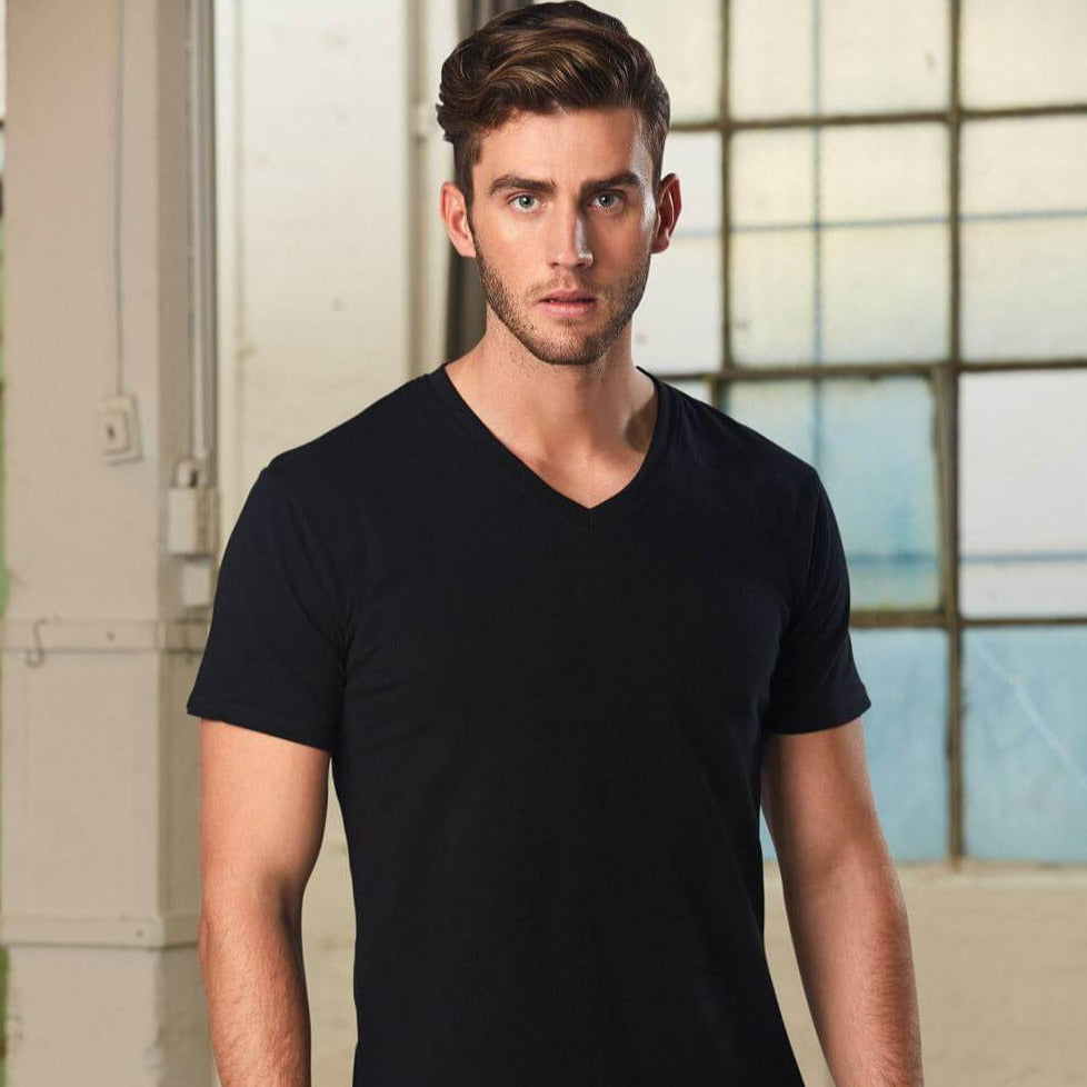 TS07A Men's Short Sleeve V-neck Tee