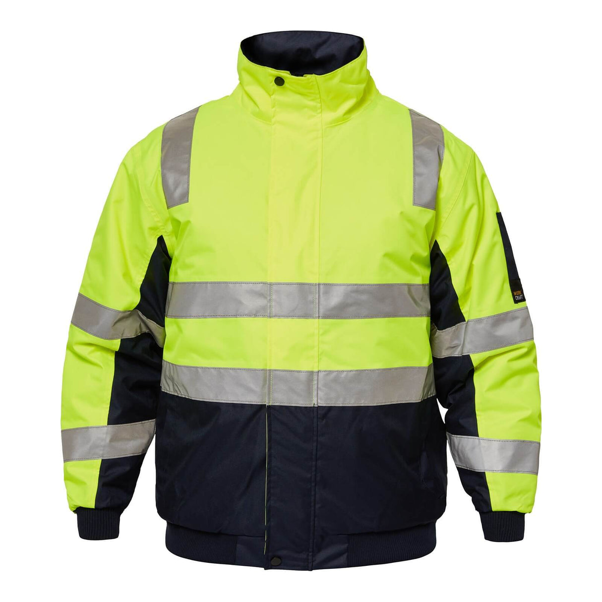 WW9011 Hi Vis Modern Reflective Bomber Jacket