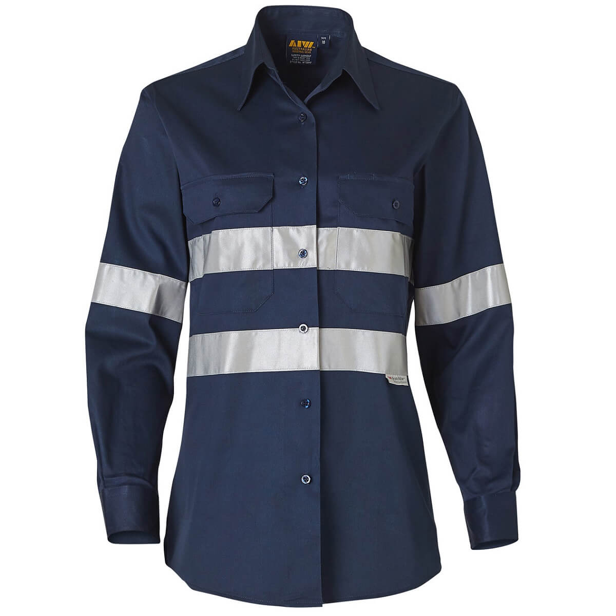 WT08HV Ladies High Visibility Cotton Drill Safety Shirts with 3M Tapes