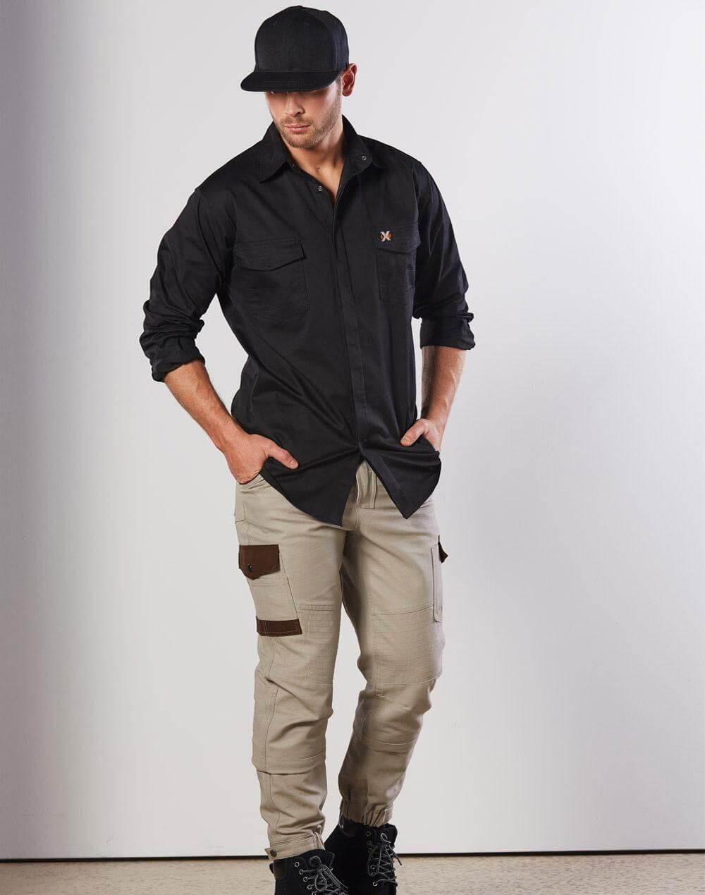 WT10 - Urban Stretch Work Shirt With Double Flap Pockets