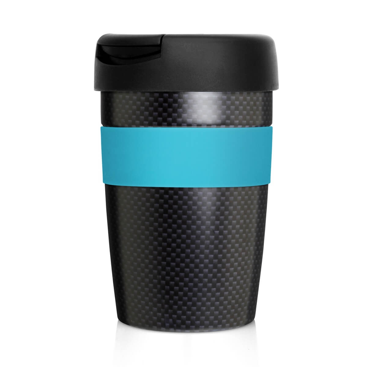 Eco Coffee Cup Stainless Double Wall Cup2Go Carbon Fibre 375ML - Printed