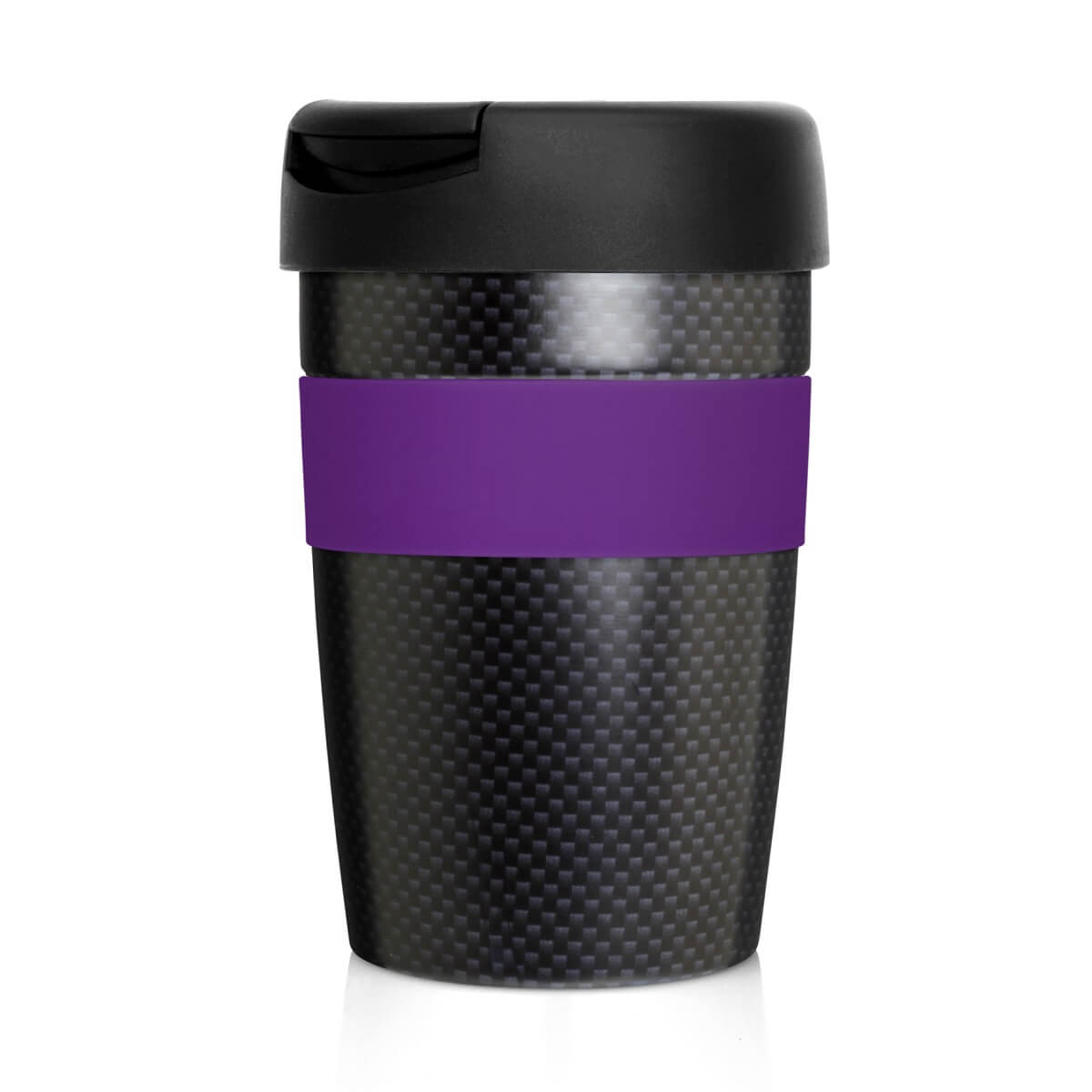 Eco Coffee Cup Stainless Double Wall Cup2Go Carbon Fibre 375ML - Printed
