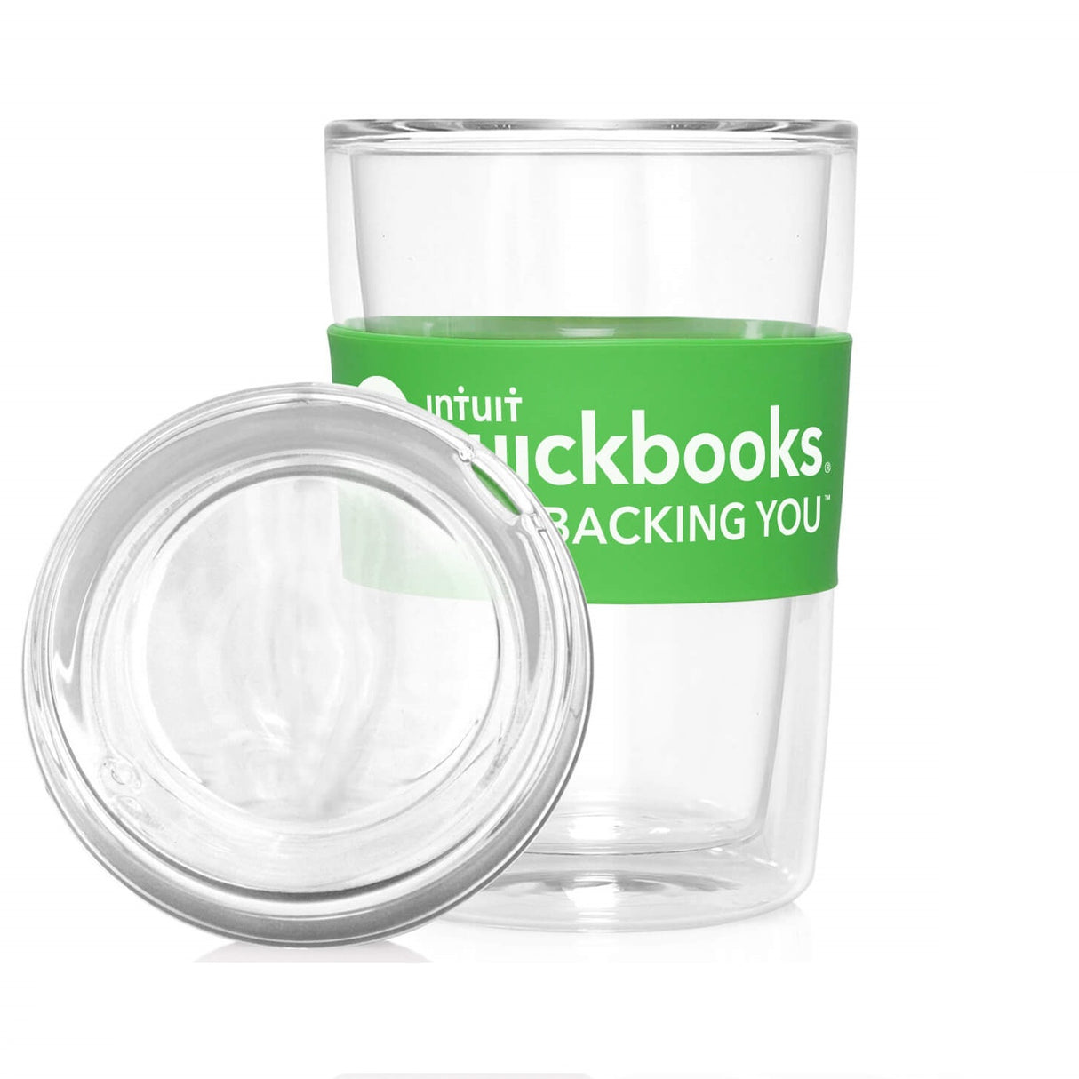 Eco Coffee Glass Lid Double Wall CUP2GO 300ML - Printed