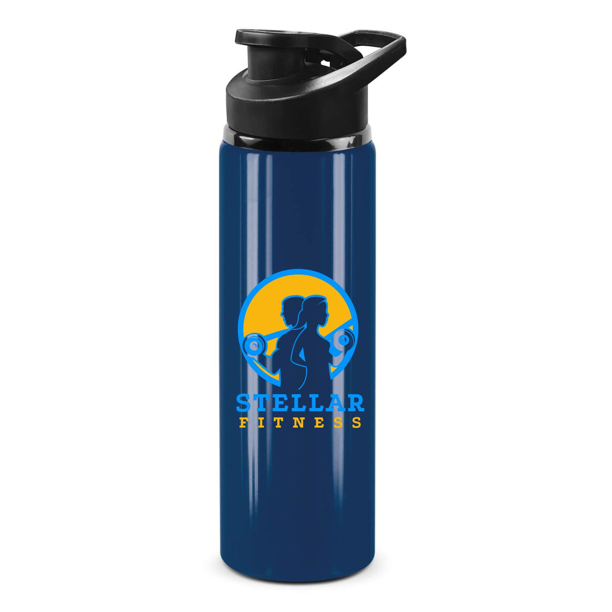 Vibrant Aluminium Drink Bottle w/ Flip Top Lid 750ml