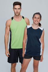 1101 Aussie Pacific Premier Mens Singlets - Dark Colours