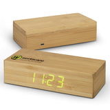 Bamboo Wireless Charging Clock - Printed
