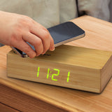 Bamboo Wireless Charging Clock - Printed