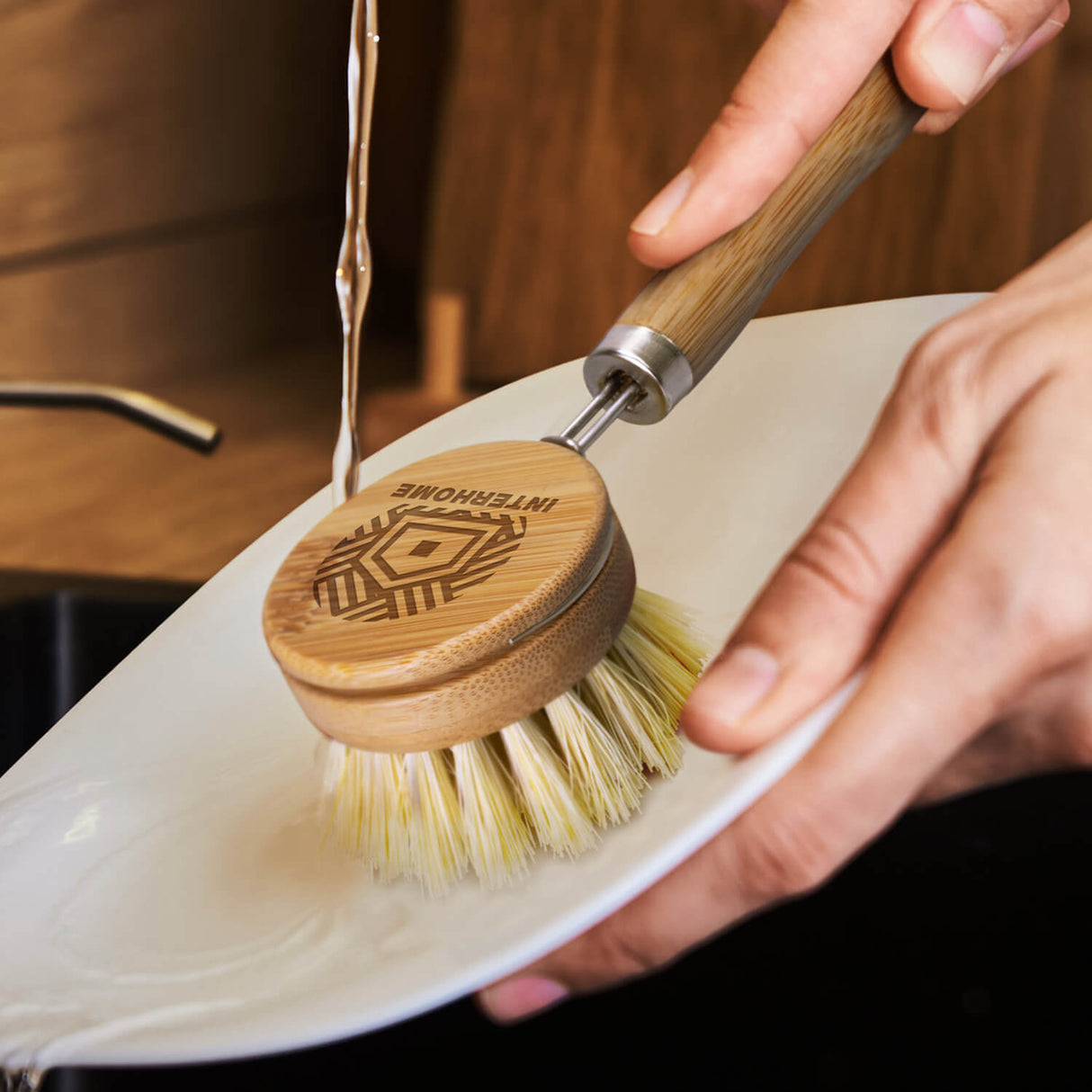 Bamboo Dish Brush - Engraved