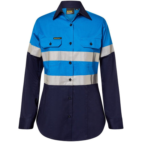 WSL503 - Workcraft Ladies Lightweight Hi Vis Long Sleeve Shirt