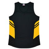 2111 Aussie Pacific Tasman Ladies Singlets - Dark Colours