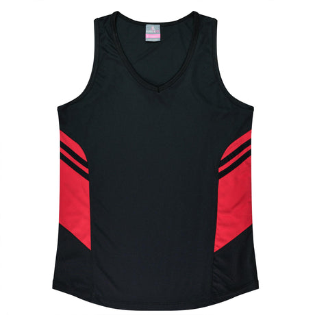 2111 Aussie Pacific Tasman Ladies Singlets - Dark Colours