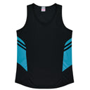 2111 Aussie Pacific Tasman Ladies Singlets - Dark Colours