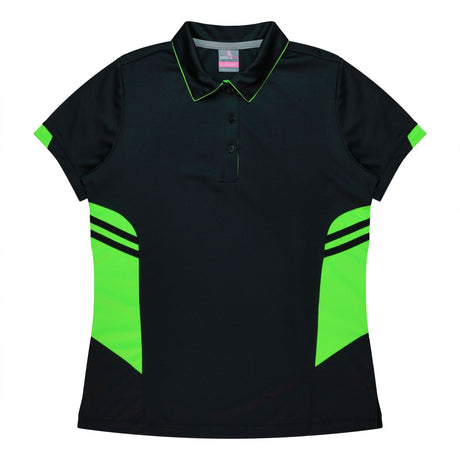 2311 Aussie Pacific Tasman Polo Ladies - Black Base