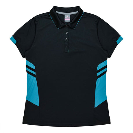 2311 Aussie Pacific Tasman Polo Ladies - Black Base