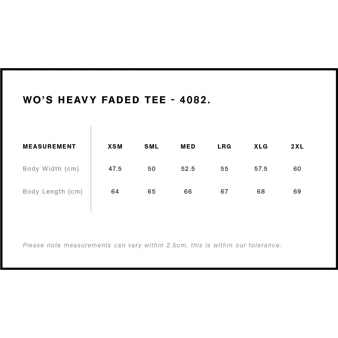 4082 AS Colour Wo's Heavy Faded Tee