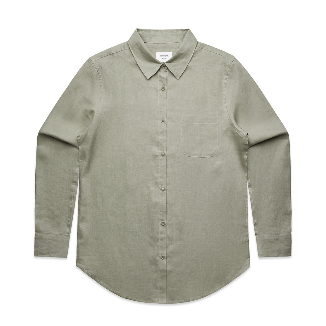 4418S AS Colour Wo's Linen Shirt