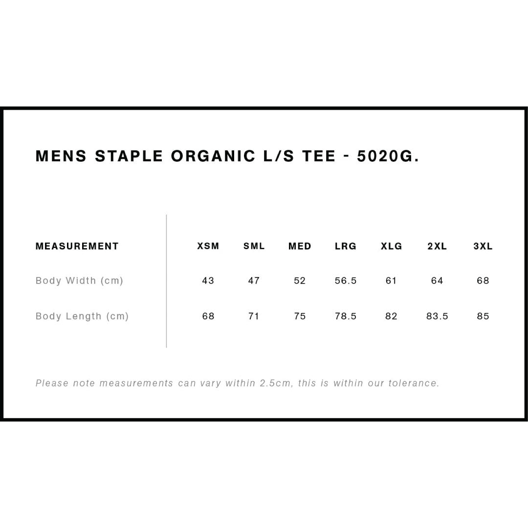 5020G AS Colour Staple Organic Tee Mens Long Sleeve