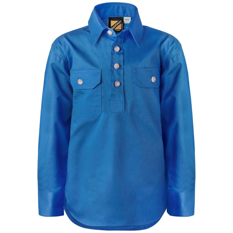 WSK131 Workcraft Kids Lightweight Closed Front Cotton Drill Shirt