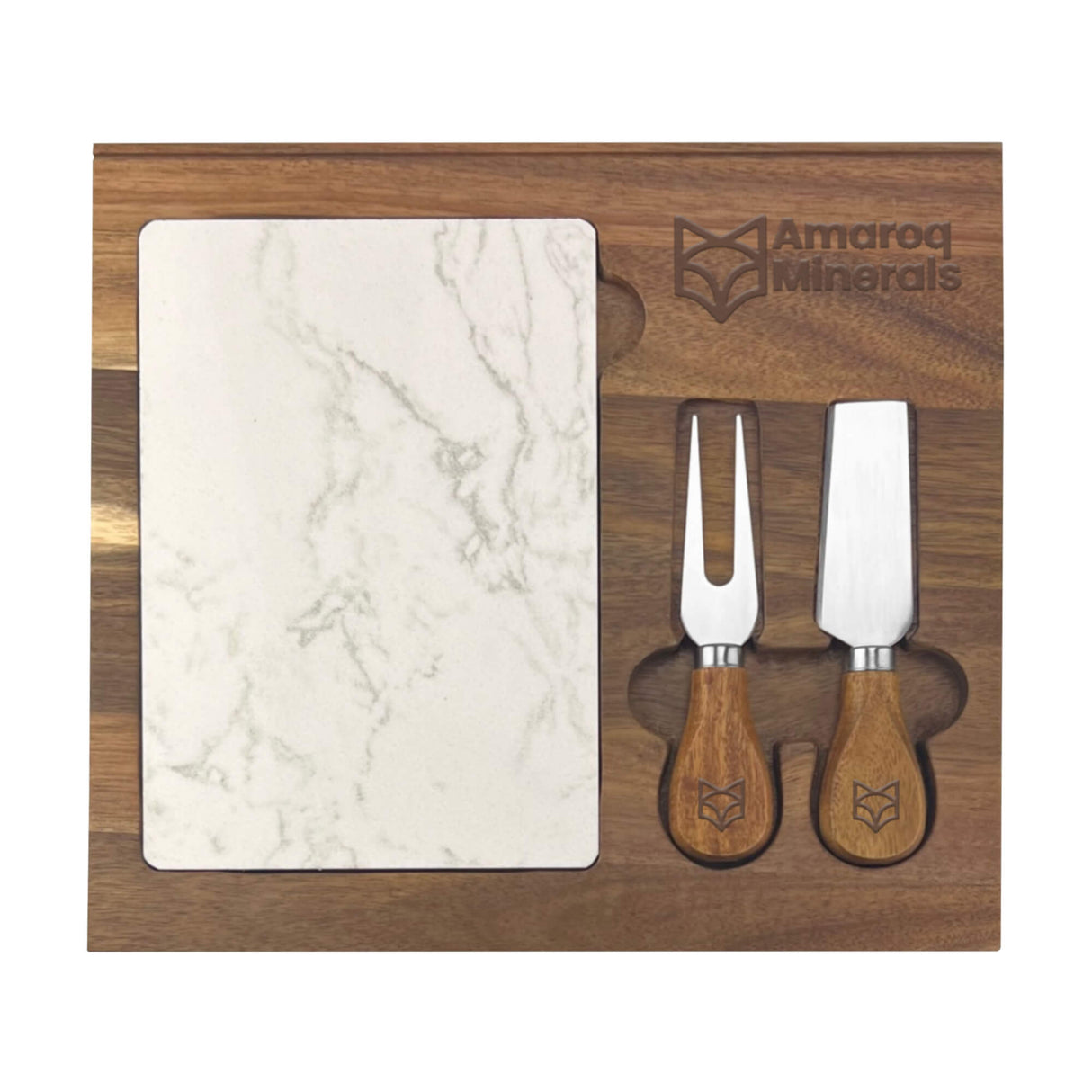 Marble Cheeseboard & Knife Set - Engraved