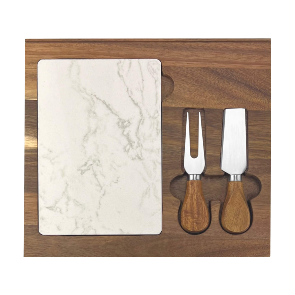 Marble Cheeseboard & Knife Set - Engraved