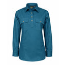 WSL505 Ladies Lightweight Half Placket Shirt - Long Sleeve