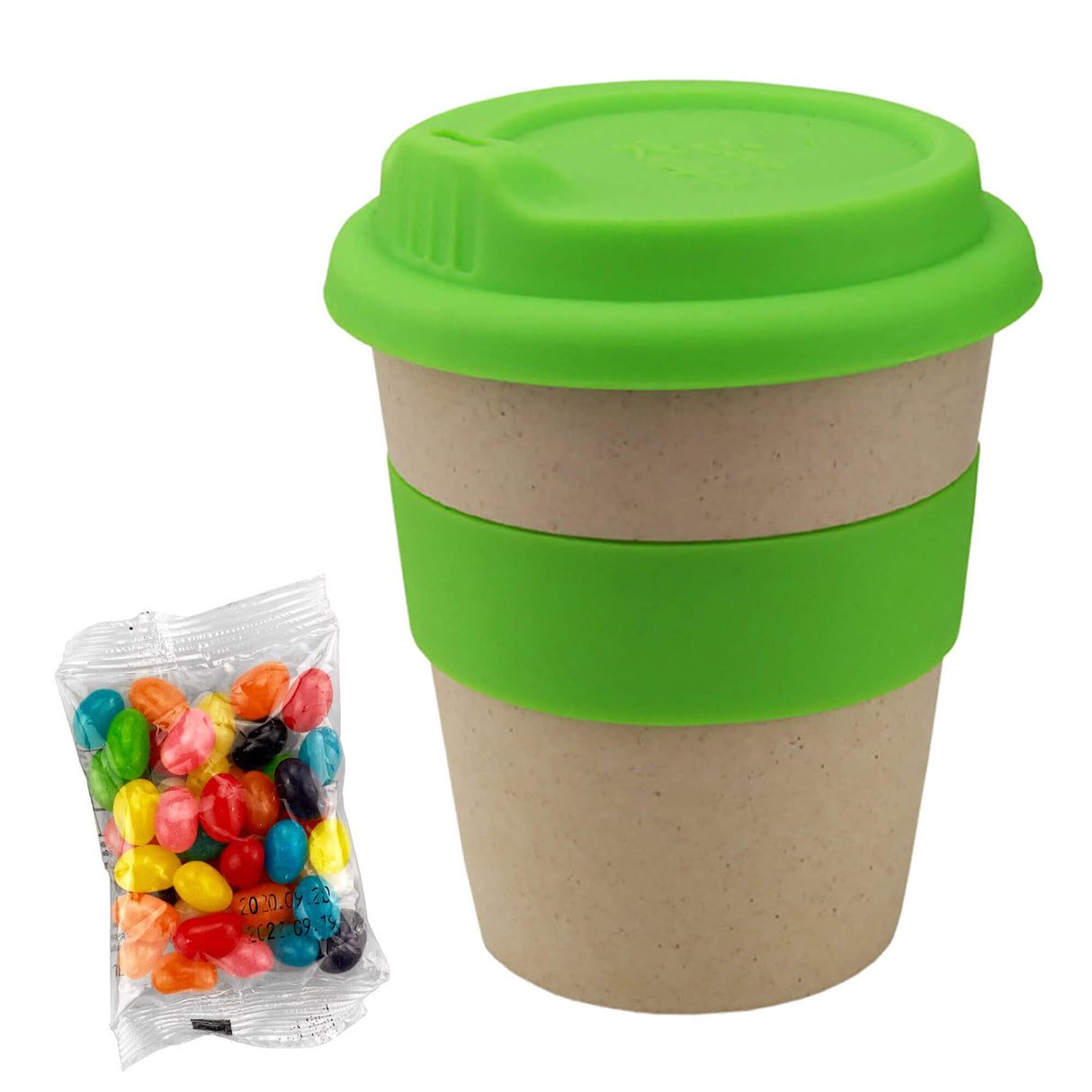 Jelly Bean In 8oz Bamboo Cup - Printed