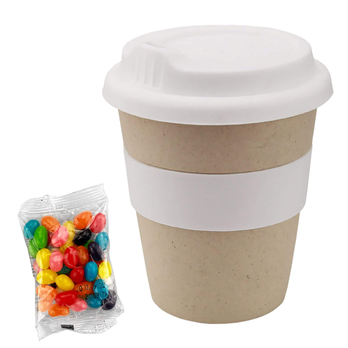 Jelly Bean In 8oz Bamboo Cup - Printed