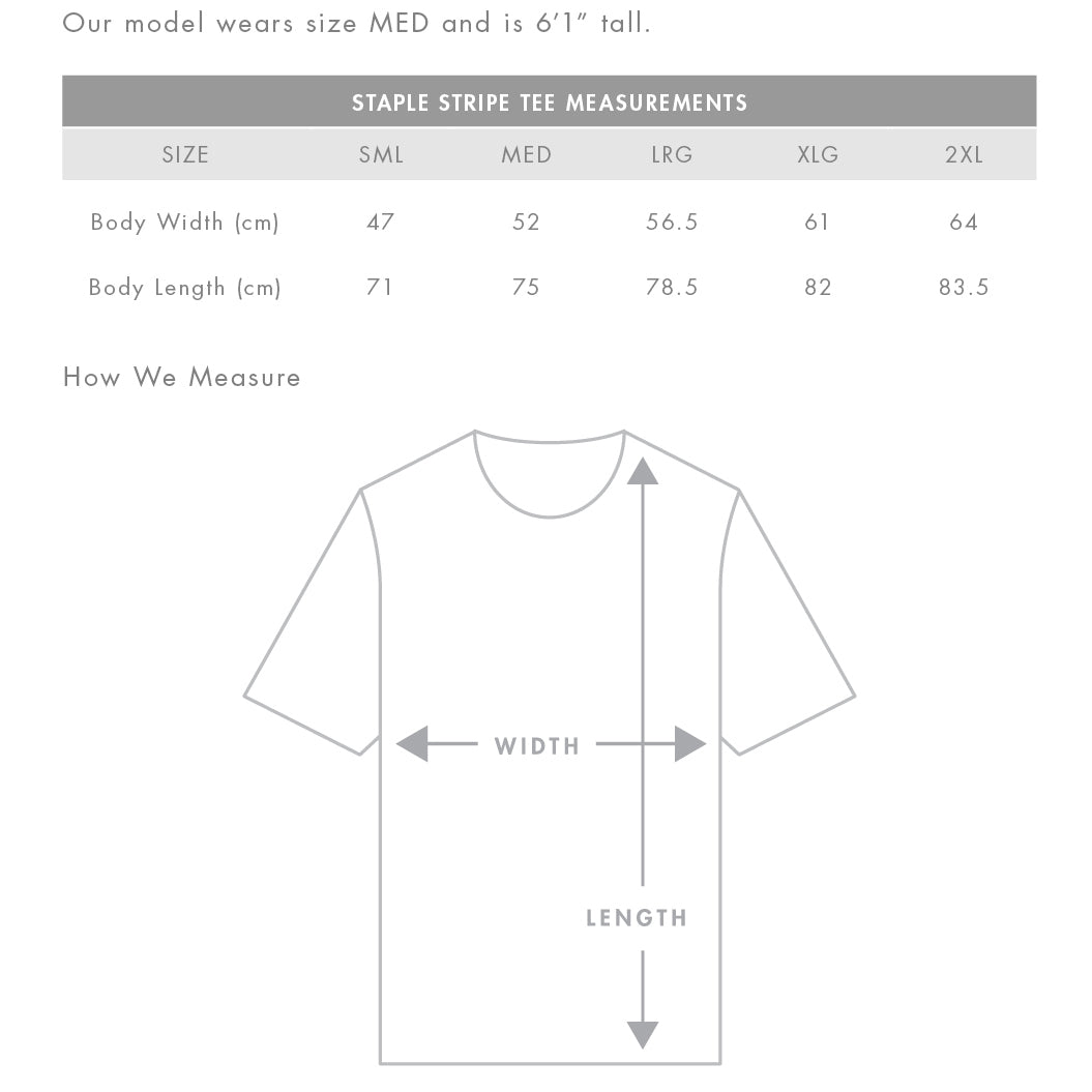 5028 AS Colour Staple Stripe Tee