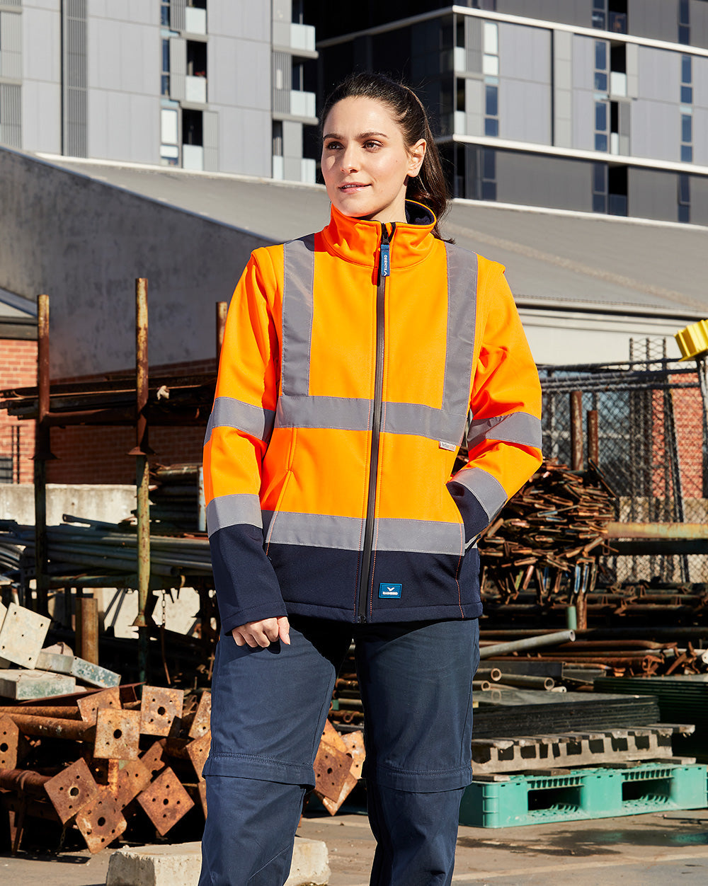Rainbird Carroll Women's Softshell Jacket - Orange/Navy
