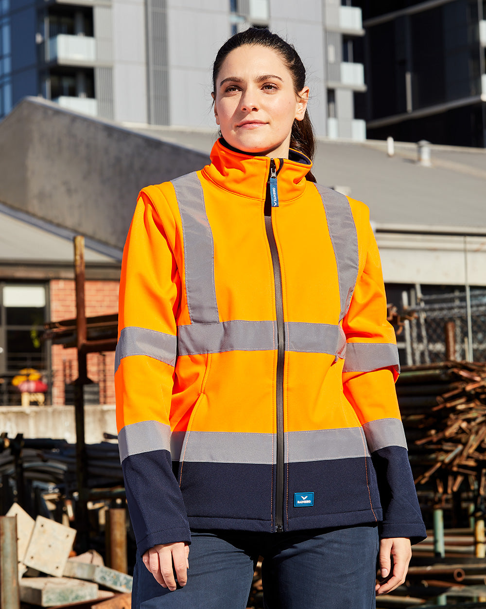 Rainbird Carroll Women's Softshell Jacket - Orange/Navy