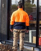 Rainbird Lumber Sherpa Jacket - Orange/Navy