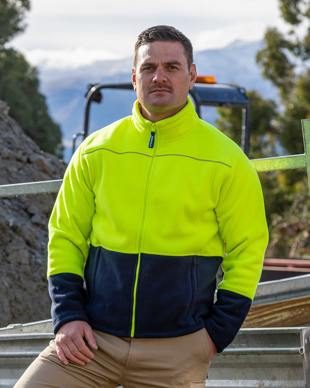 Rainbird Lumber Sherpa Jacket - Yellow/Navy