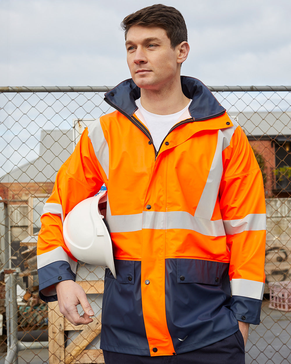 Rainbird Shelter Bio-Motion Rain Jacket - Orange/Navy