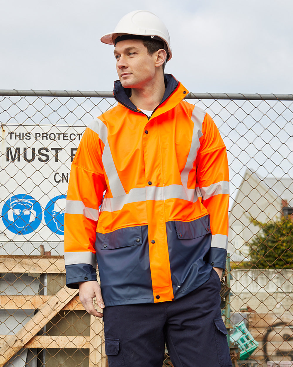 Rainbird Shelter Bio-Motion Rain Jacket - Orange/Navy
