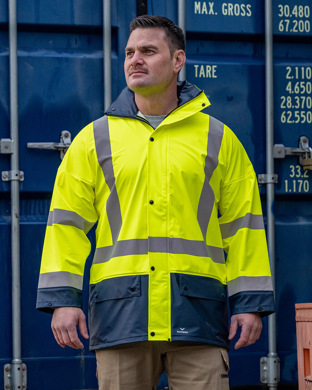 Rainbird Shelter Bio-Motion Rain Jacket - Yellow/Navy