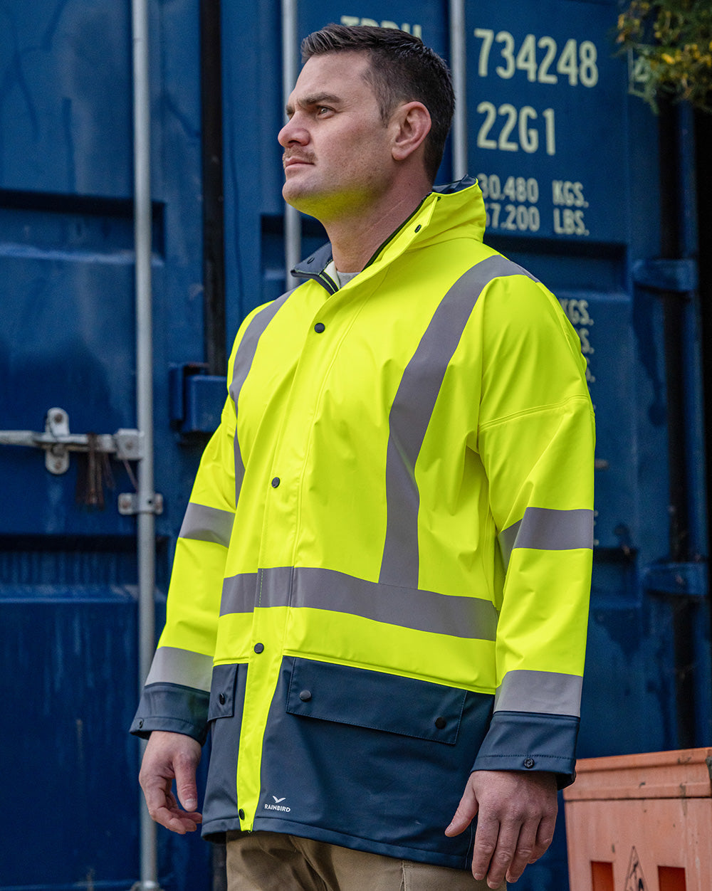 Rainbird Shelter Bio-Motion Rain Jacket - Yellow/Navy