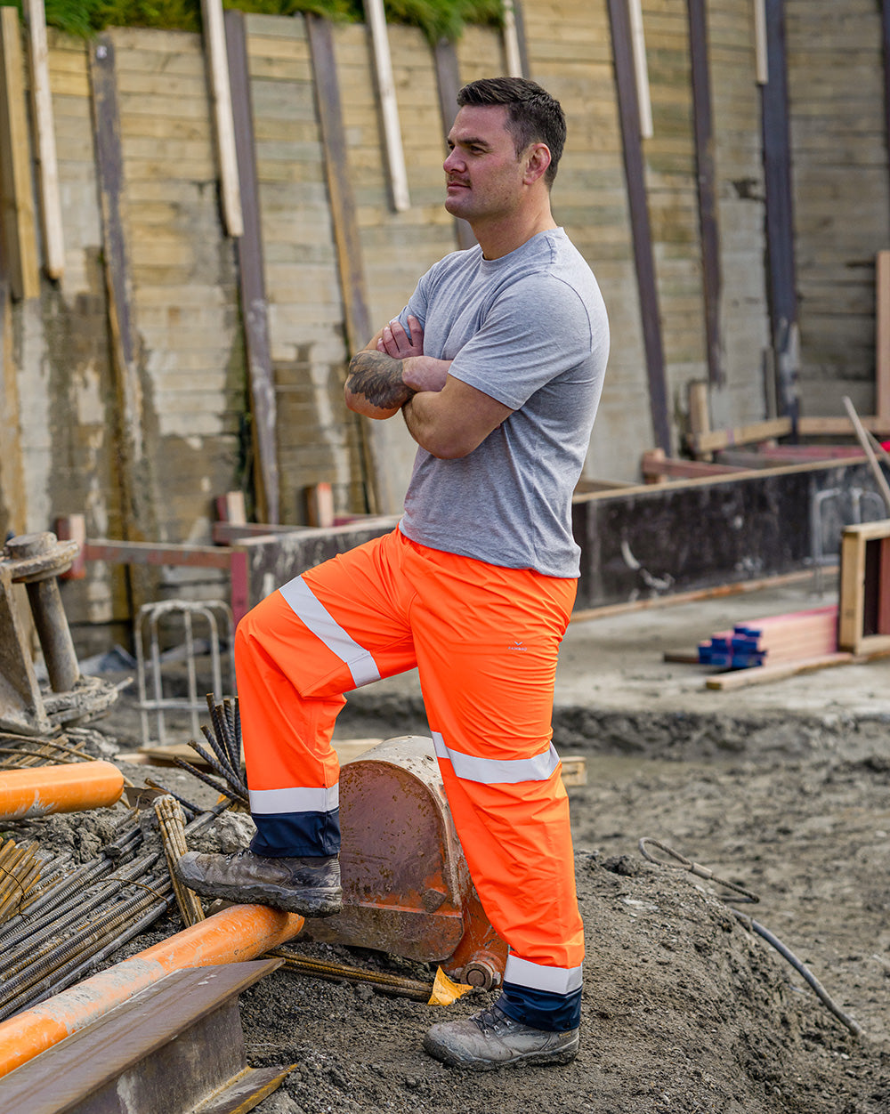 Rainbird Shelter Bio-Motion Rain Pants - Orange/Navy