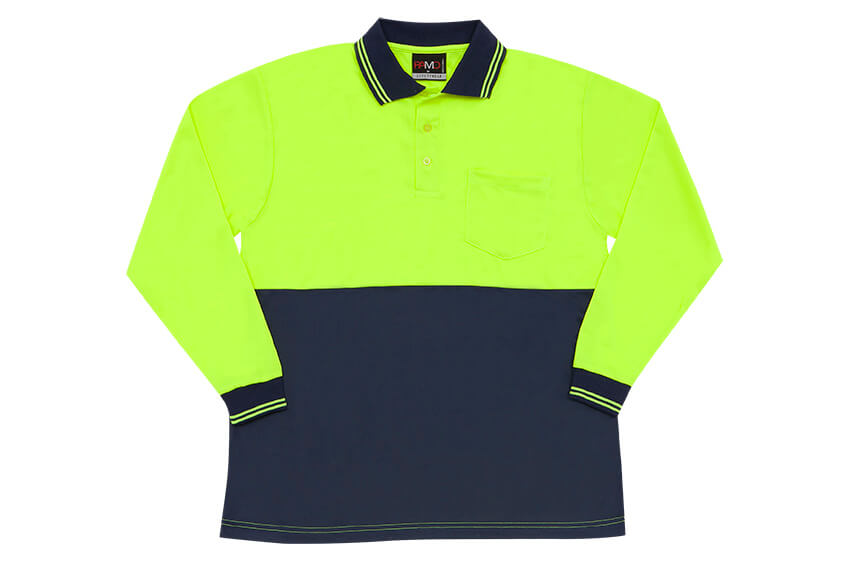 PS101L Ramo Hi Vis Long Sleeve Polo