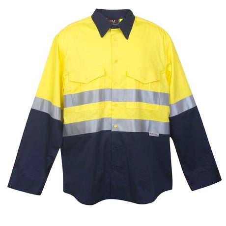 S007LP Ramo 100% Combed Cotton Drill Taped Long Sleeve Shirt