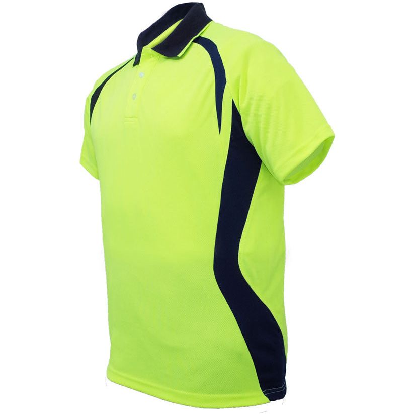 SP0717 Bocini Hi Vis Panel Polo Short Sleeve