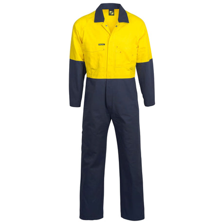 WC3051 Workcraft Hi Vis Two Tone Cotton Drill Coveralls