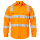 WS6011 Workcraft Lightweight Hi Vis Vented Cotton Drill Shirt