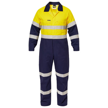 WC3063 Workcraft Hi Vis  Cotton Drill Coveralls