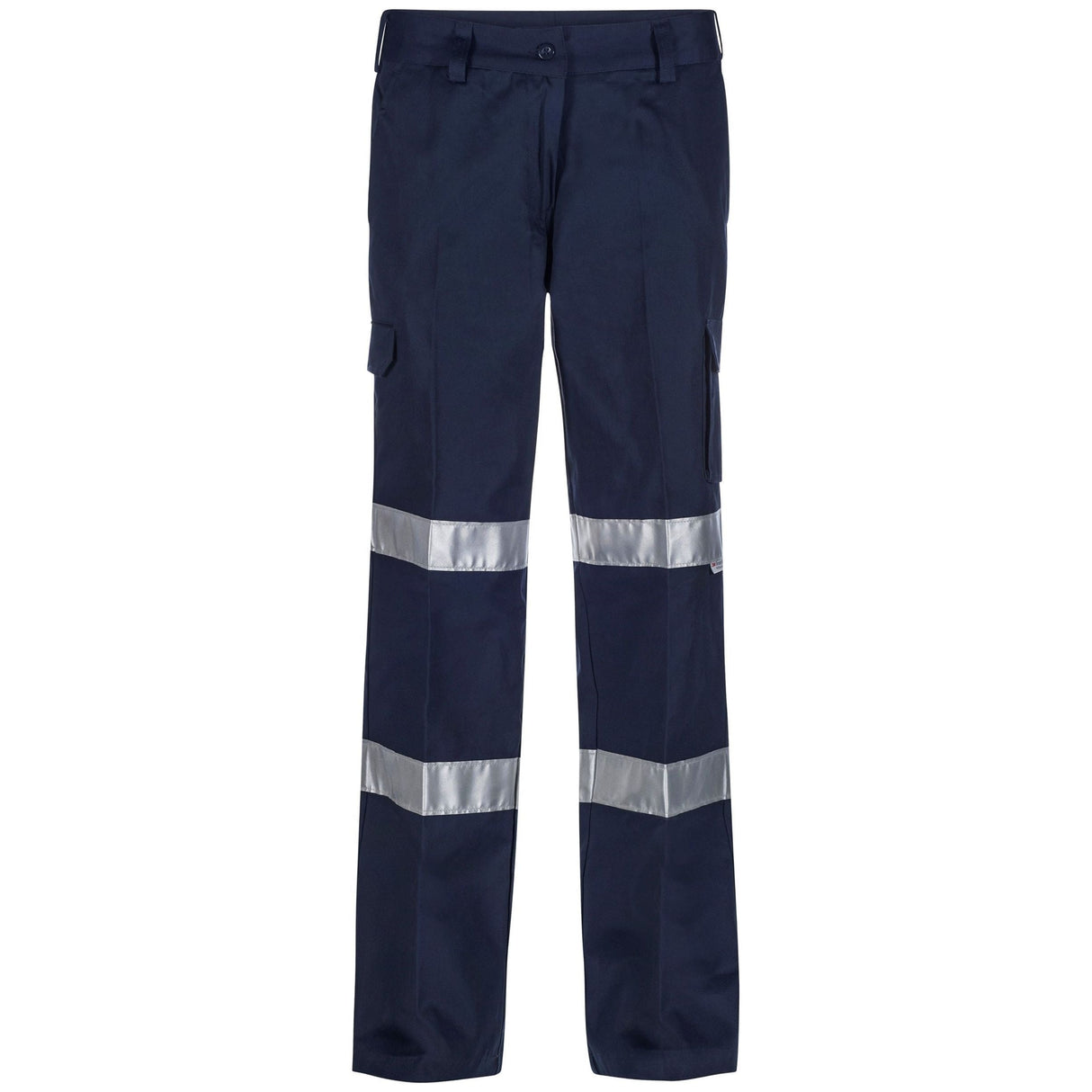 WPL075 Workcraft Ladies Reflective Mid Weight Cargo Cotton Drill Trouser With Tape