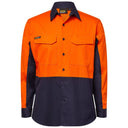 WS6066 Workcraft Hi Vis Long Sleeve Vented Rip Stop Shirt