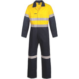 WC6093 Workcraft Hi Vis Two Tone Cotton Dill Coveralls