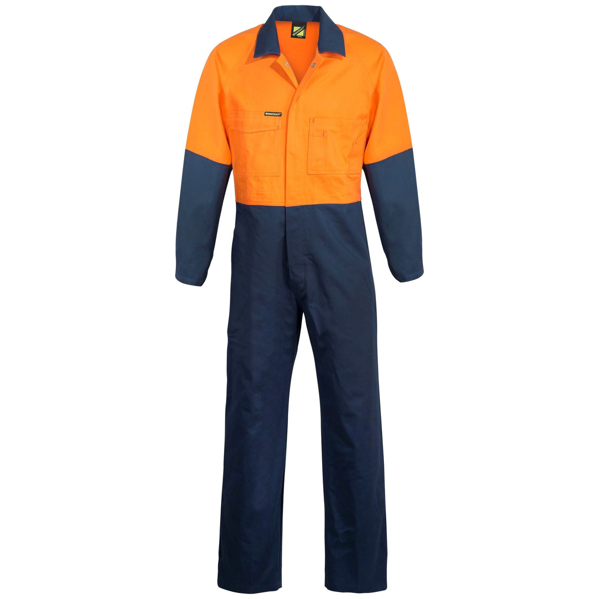 WC3051 Workcraft Hi Vis Two Tone Cotton Drill Coveralls