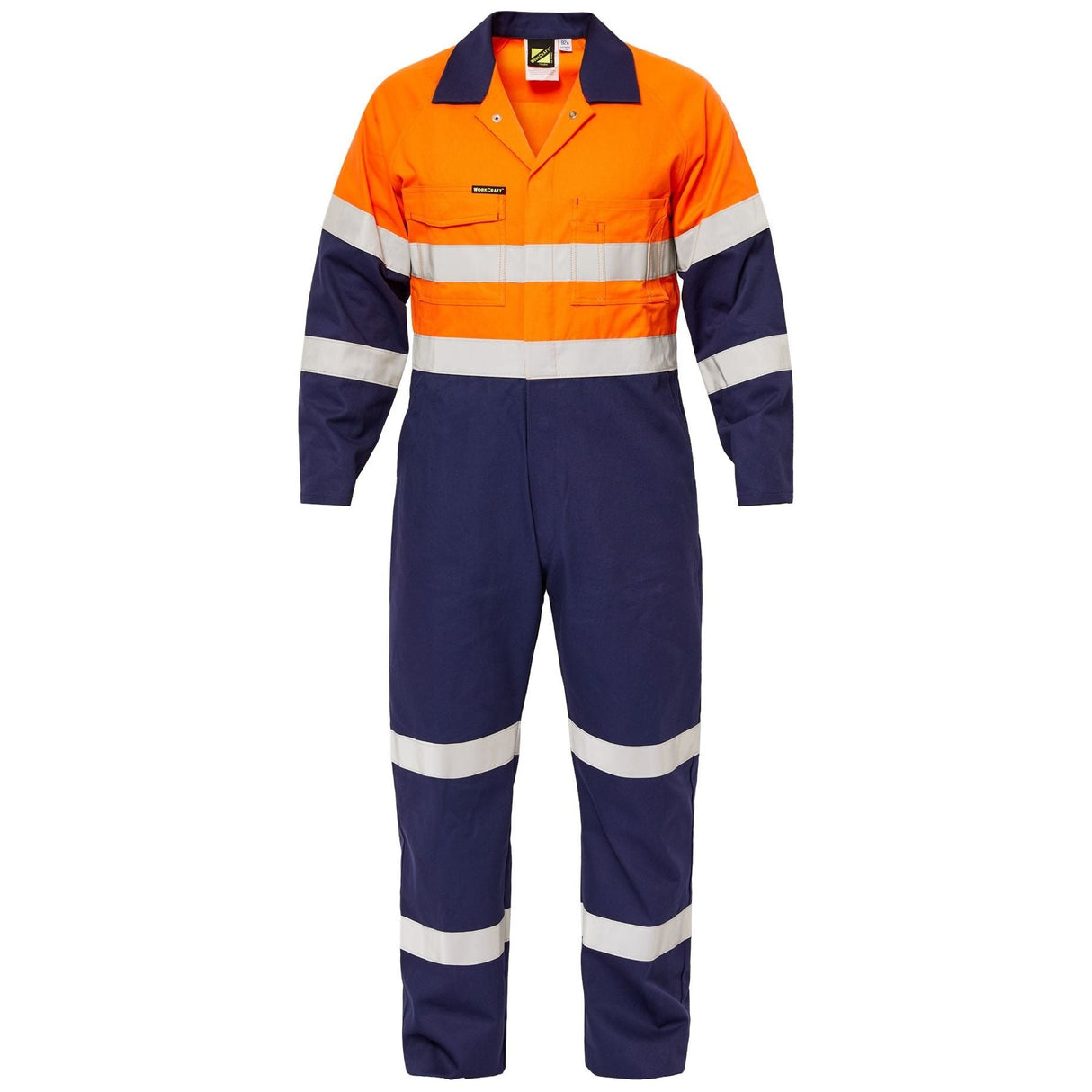 WC3063 Workcraft Hi Vis  Cotton Drill Coveralls